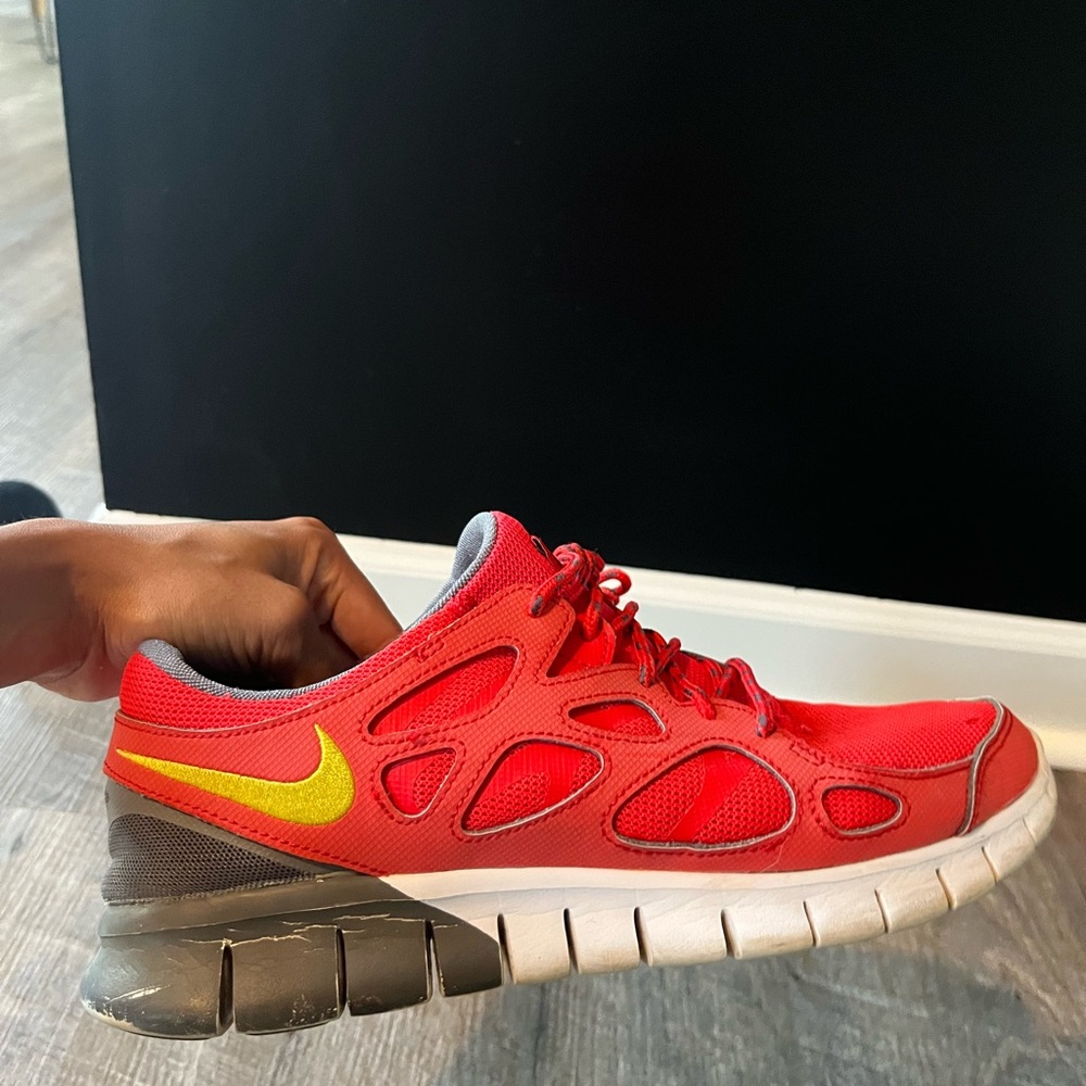 Nike Red and Yellow Running Shoes